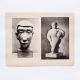 Black & White Paper Poster of Statue for Decor